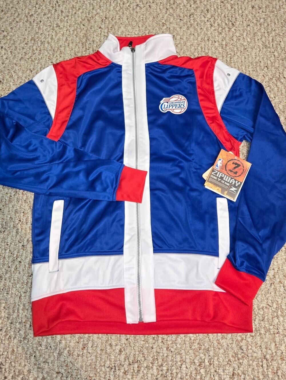 NWT Zipway NBA Basketball Youth Los Angeles Clippers Walt Full Zip Jacket, Blue